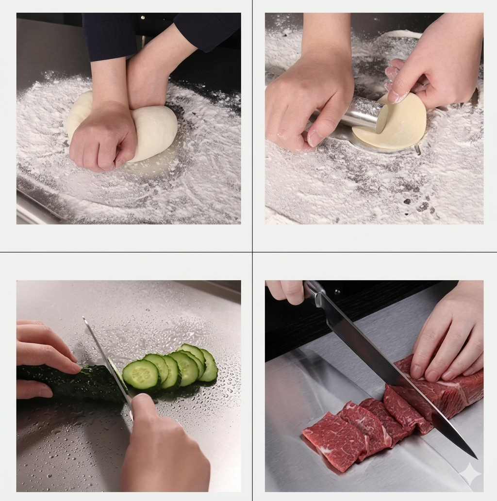 Stainless Steel Cutting & Kneading Board 40x30cm