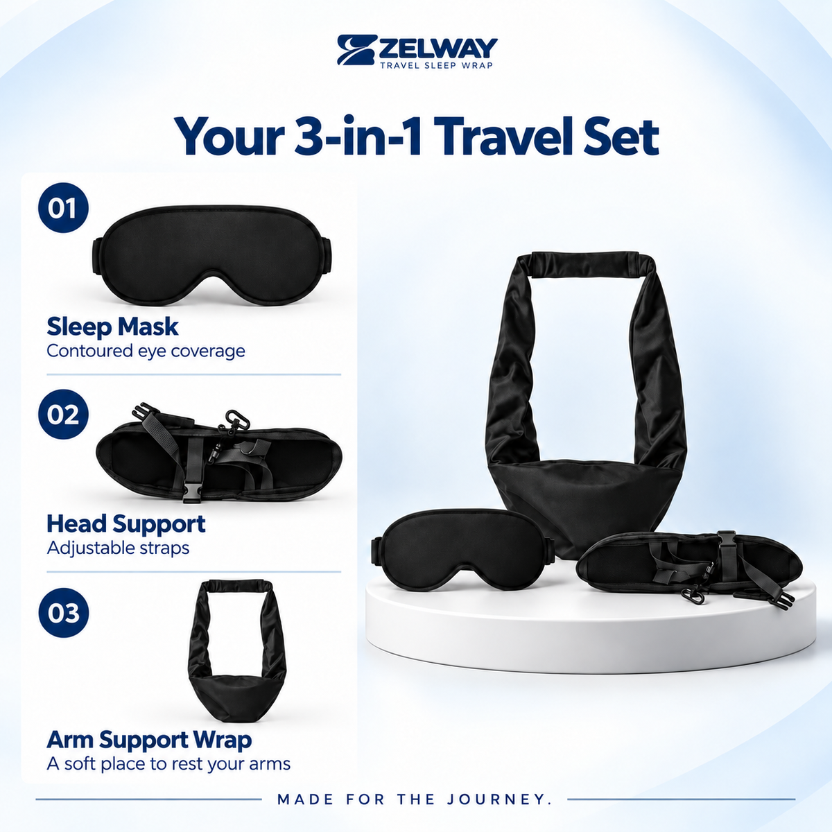 Zelway™- First Class 3-in-1 Travel Sleep Set